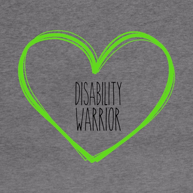 Disability Warrior Heart Support by MerchAndrey